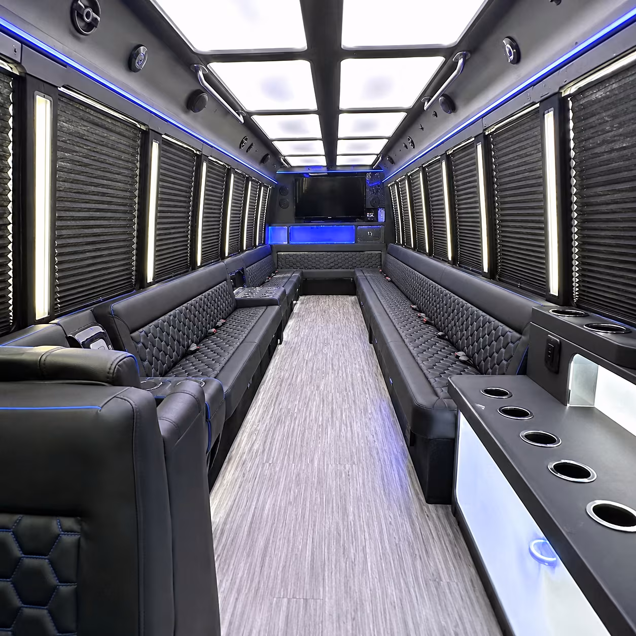 milpitas party bus rental interior