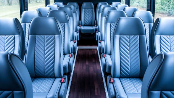 25 passenger minibus interior mountain view