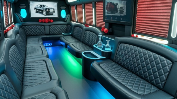 party bus rental interior santa clara